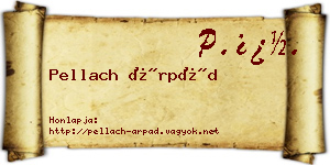 Pellach Árpád névjegykártya